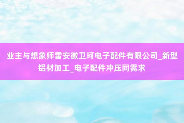 业主与想象师雷安徽卫珂电子配件有限公司_新型铝材加工_电子配件冲压同需求