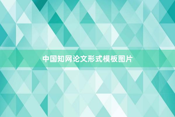 中国知网论文形式模板图片